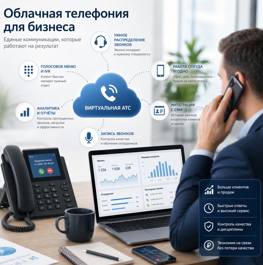 Облачная телефония для бизнеса: как выбрать виртуальную АТС в 2026 году